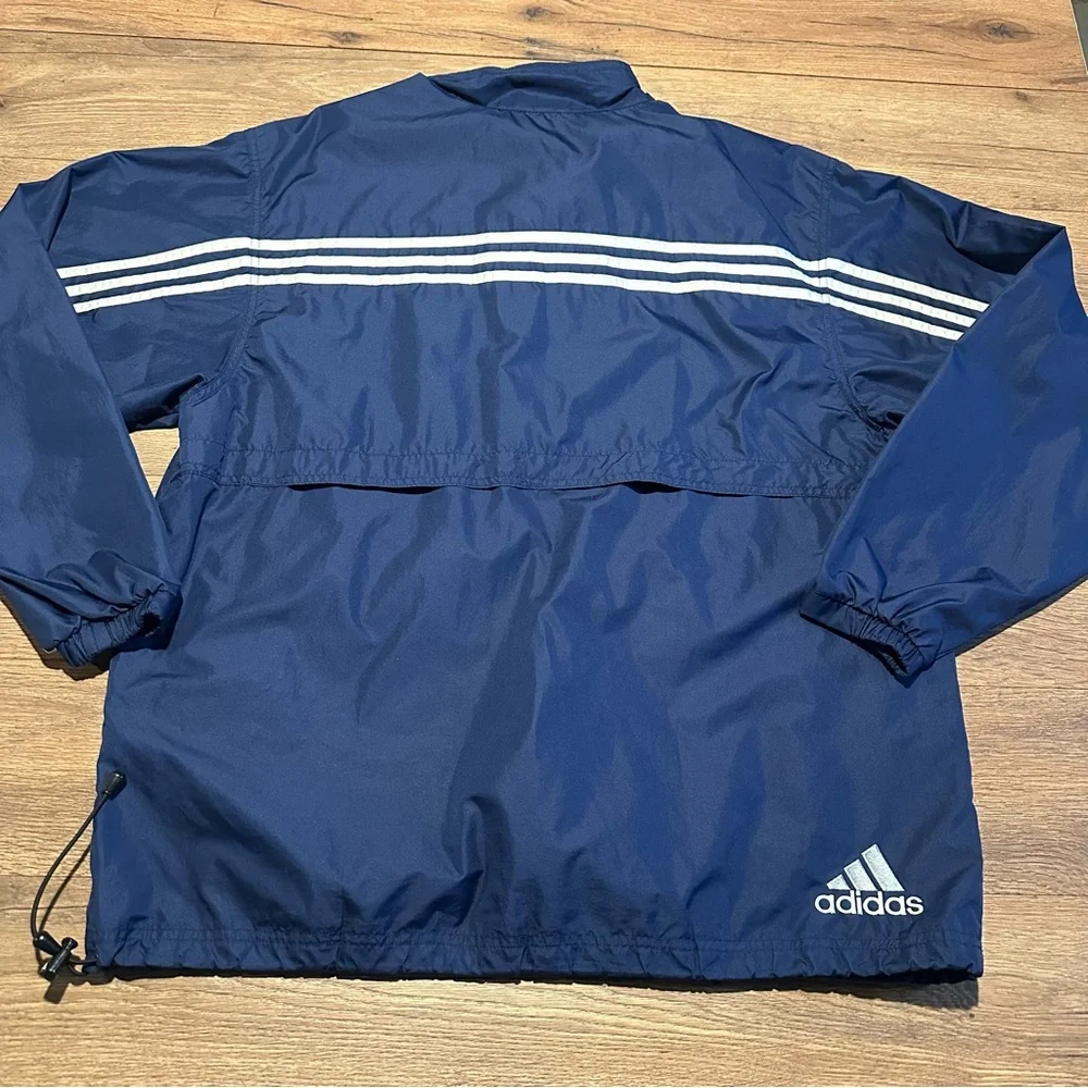 Vintage‎ 90s Adidas Men’s Navy Pullover Windbreaker Jacket L